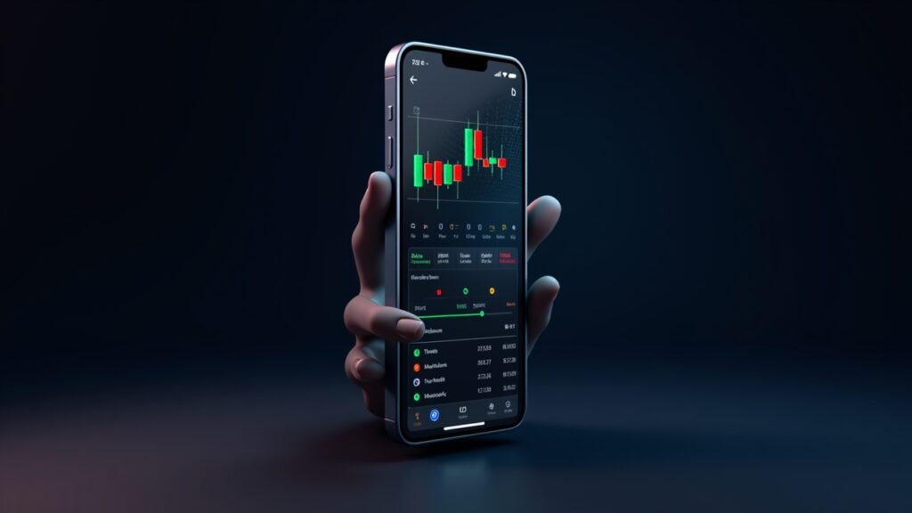 Crypto trading app interface