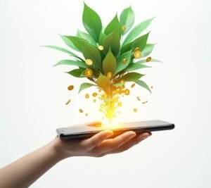 Person earning passive income
