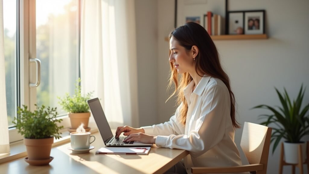 Person working from home