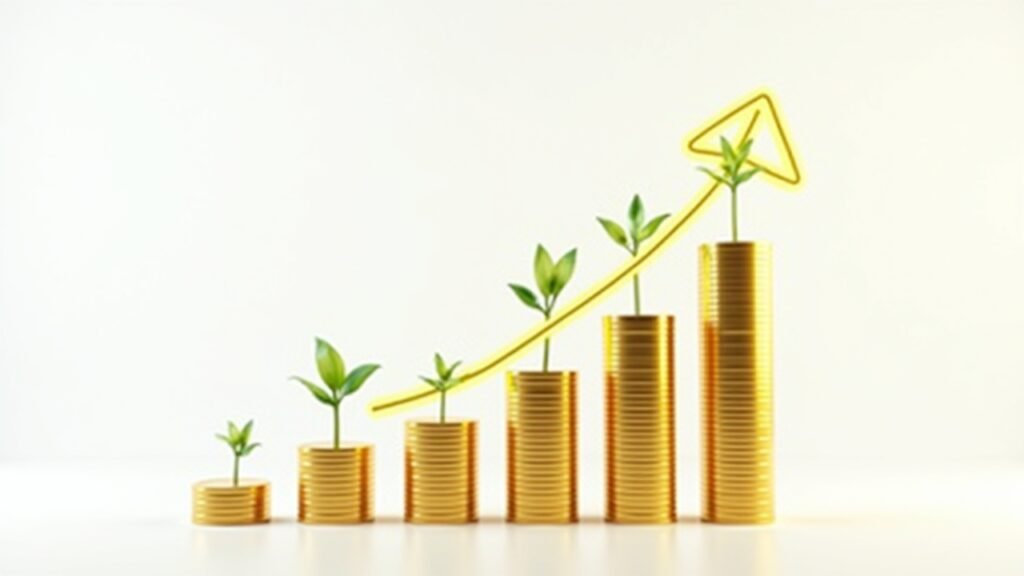 Small investment growing chart