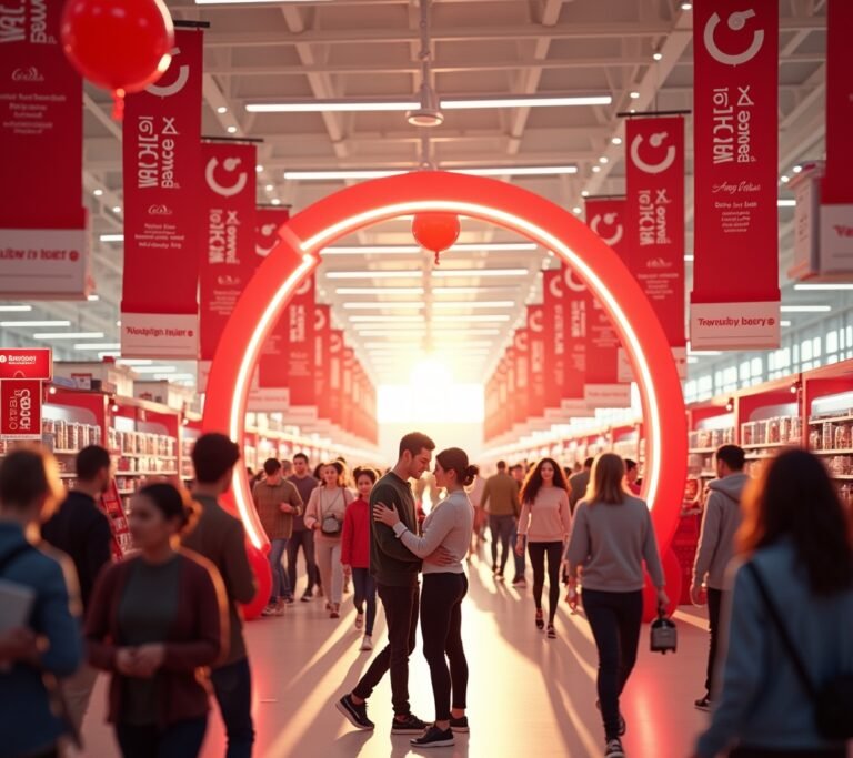 Target store with sale signs