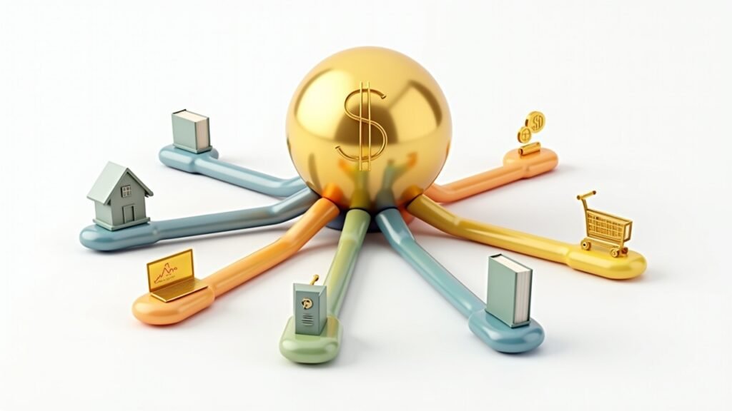 Multiple income streams graphic